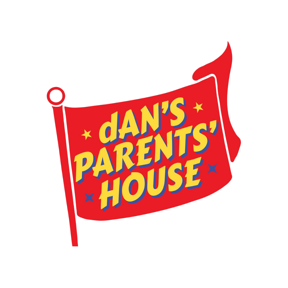 dAN's Parents House Red Flag Logo