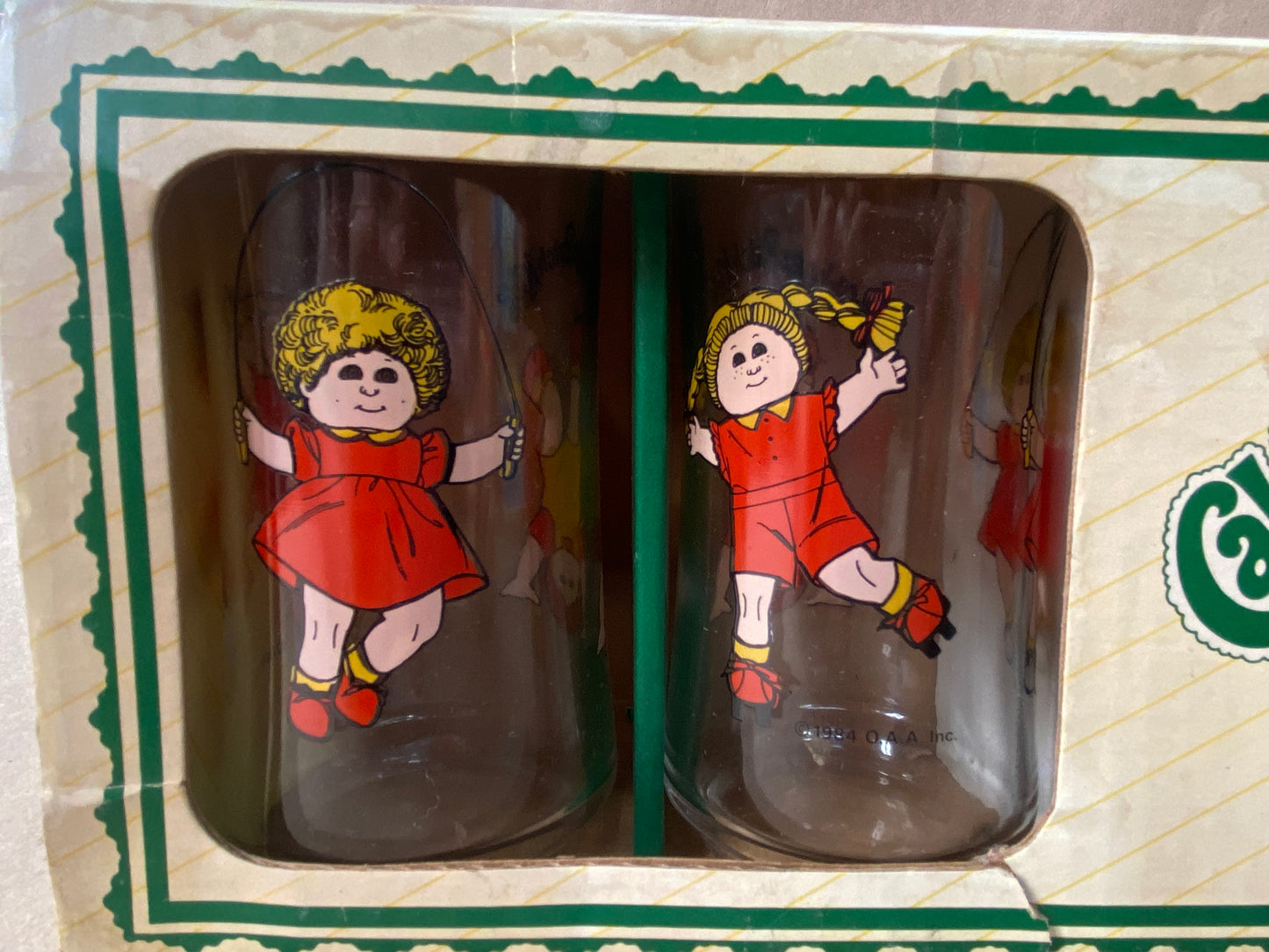 Original 1980's Cabbage Patch Drinking Glasses